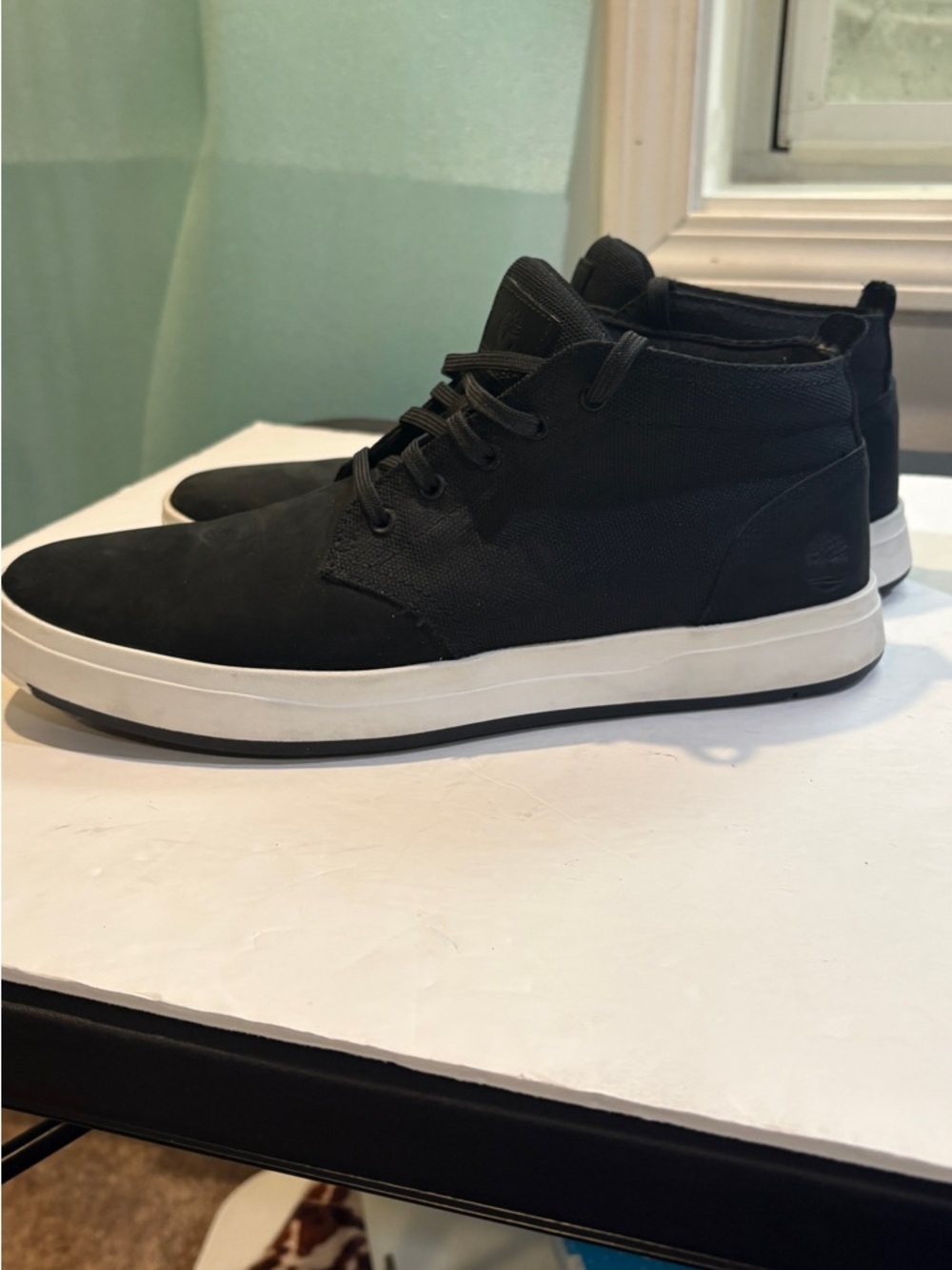 Timberland Black Chukka Sneakers Men’s 10.5 Streetwear Casual Minimalist Shoes - Picture 3 of 10